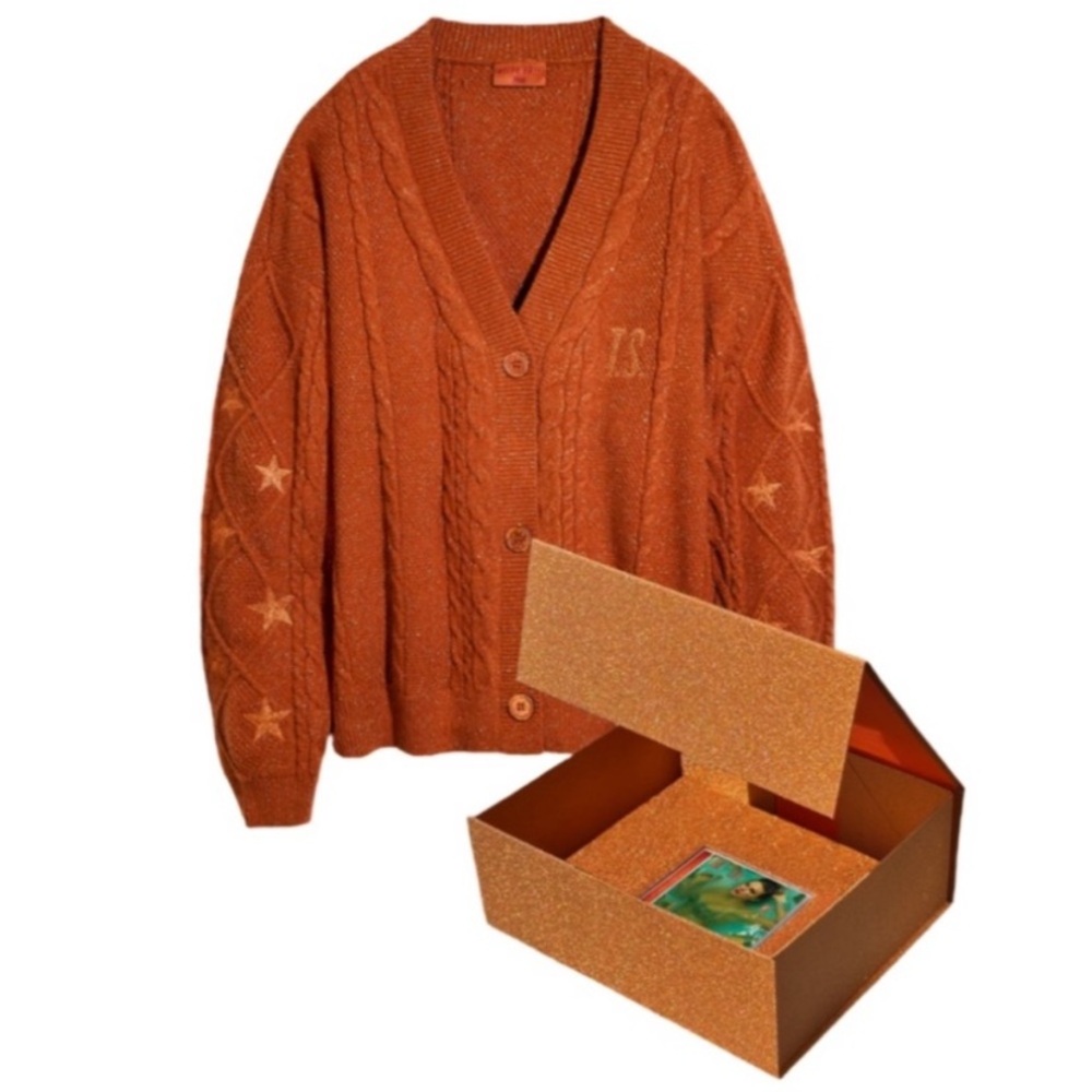 Taylor Swift Life of a Showgirl orange cardigan box set  s/xs NIB